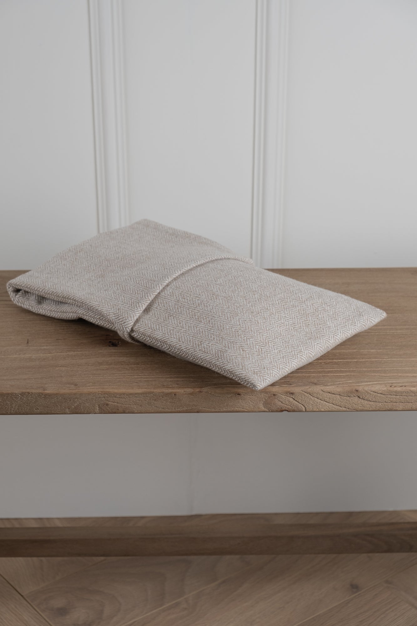 Herringbone Tweed Nude - Hot Water Bottle Cover