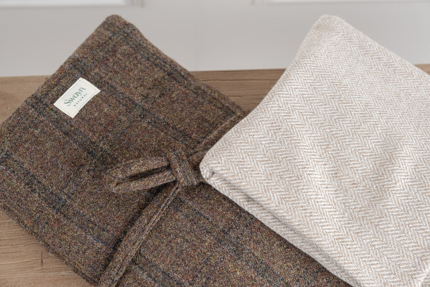 Herringbone Tweed Nude - Hot Water Bottle Cover