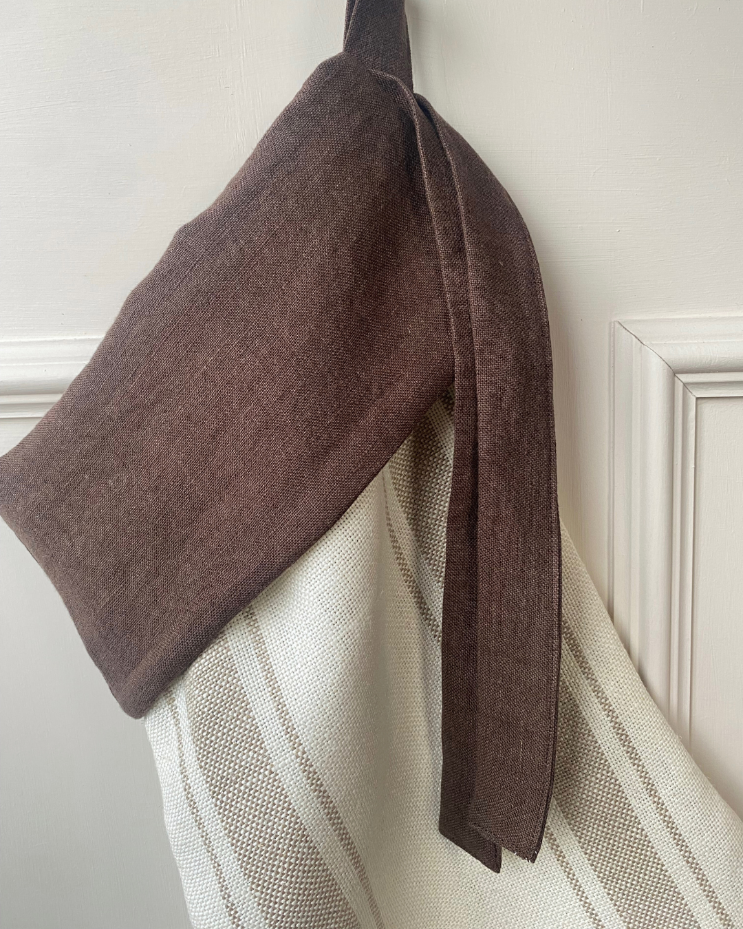 Shadowed Stripe/Brown - Christmas Stocking