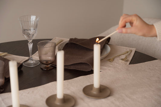 100% Irish Linen Brown Napkin. Tablewear, Table napkin. Handmade in Ireland. 