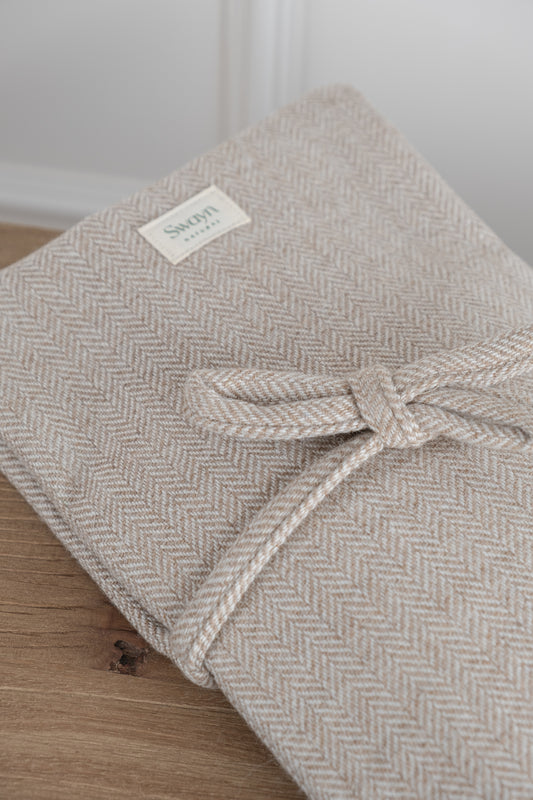 Herringbone Tweed Nude - Hot Water Bottle Cover